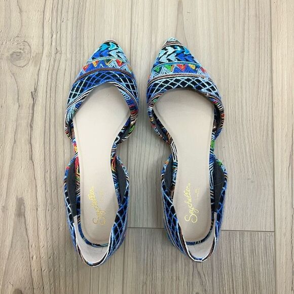 Seychelles Alina Women's Embroidered D'Orsay Flats Size 6 Multicolor - Picture 3 of 8